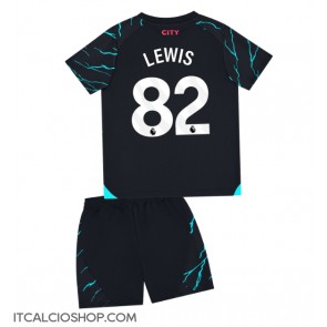 Manchester City Rico Lewis #82 Terza Maglia Bambino 2023-24 Manica Corta (+ Pantaloni corti)